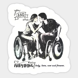 You and me forever love Sticker